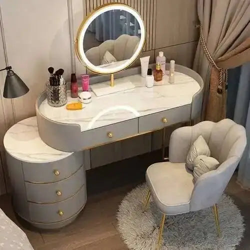 Nordic LED Makeup Dressing Table Set
