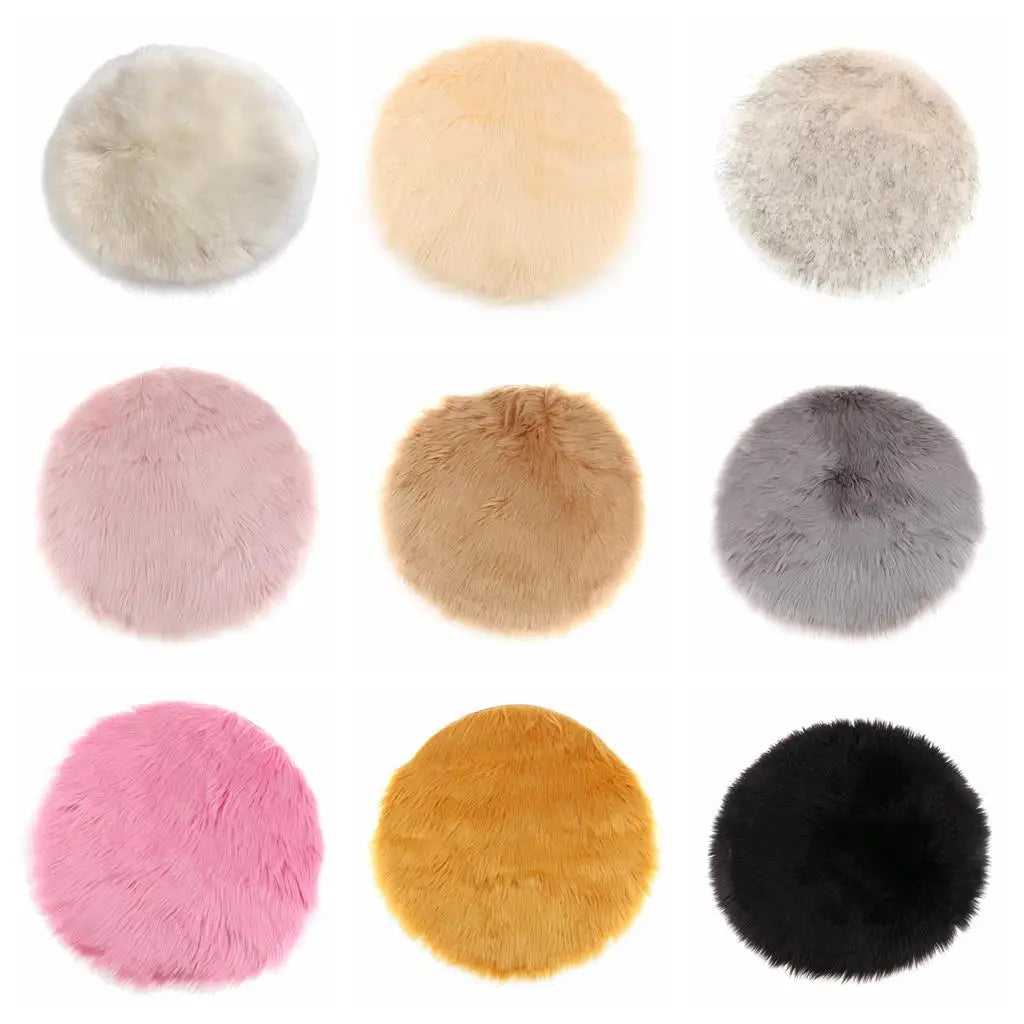 Soft Faux Sheepskin Area Rug – Small Plush Fur Carpet for Bedroom & Home Décor
