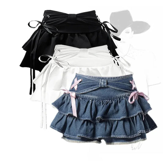 Vintage Bow Skirt – Elegant Retro Charm