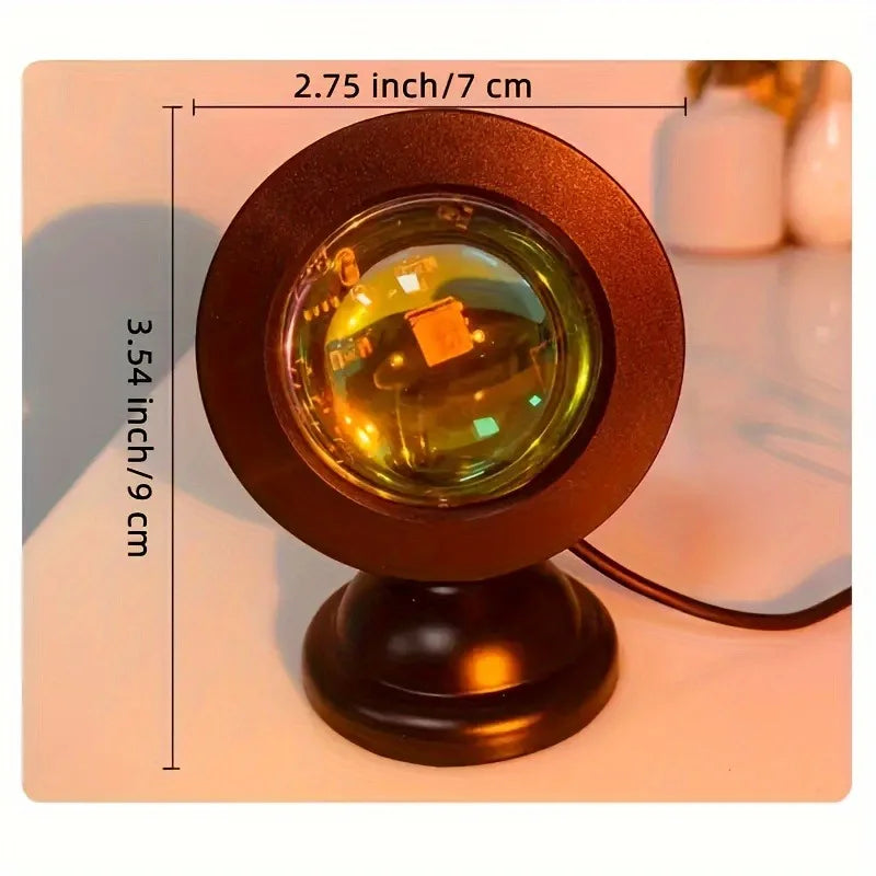 Vibrant Sunset Projection Lamp – 16-Color LED Mood Light