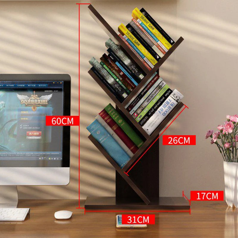 Tree-Shape Tabletop Bookshelf Organizer