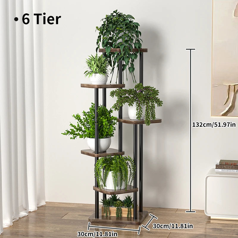 Wooden Multi-Layer Plant Stand