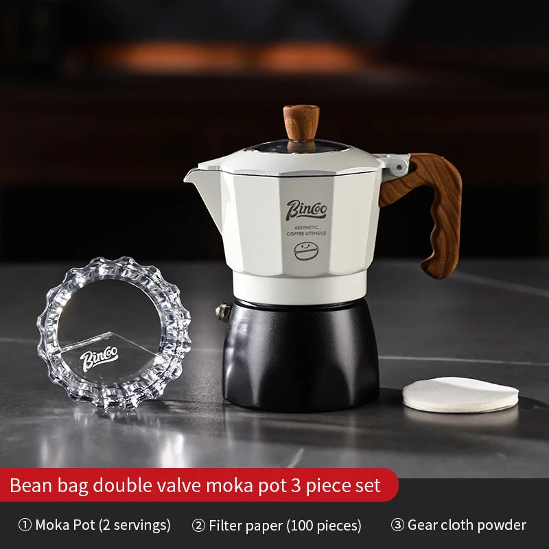 Bincoo Dual Valve Moka Pot Set with Heater
