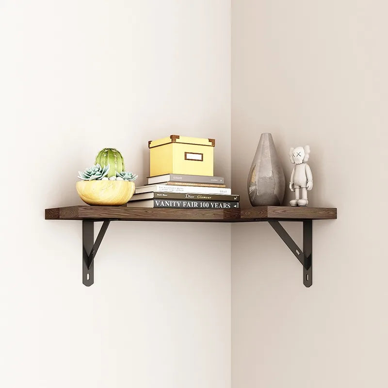 Wooden Corner Floating Shelf