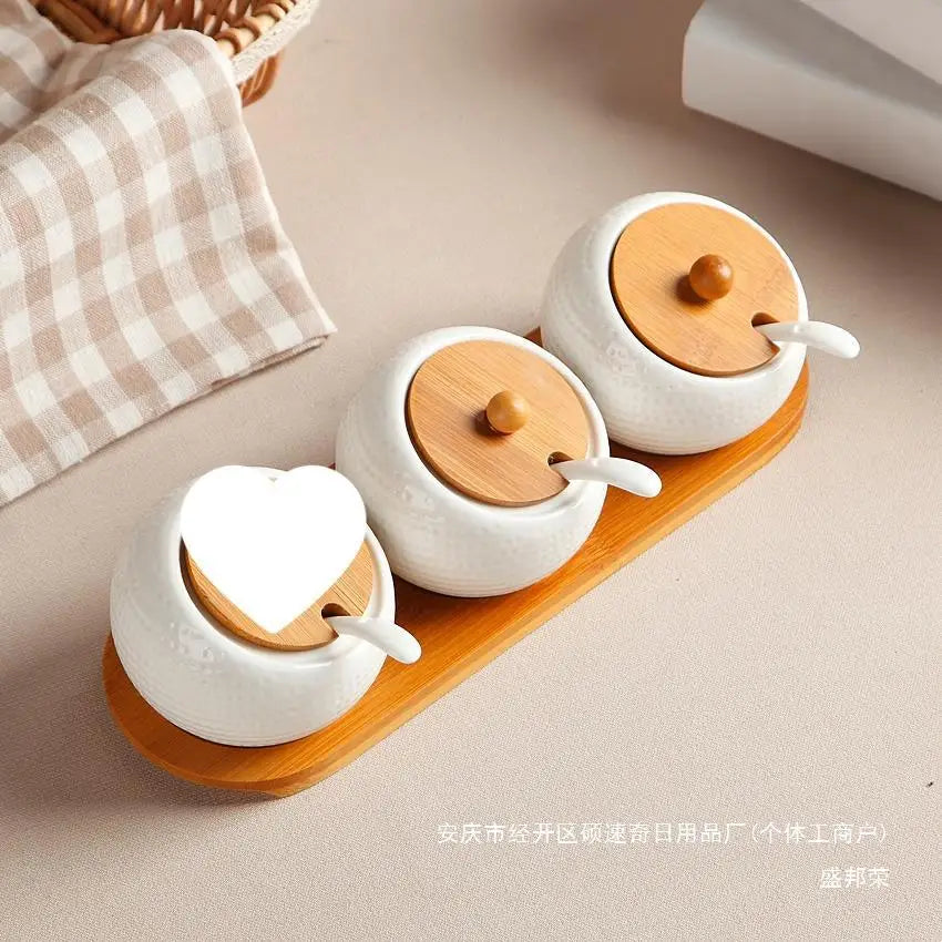 Ceramic Seasoning Jar with Lid