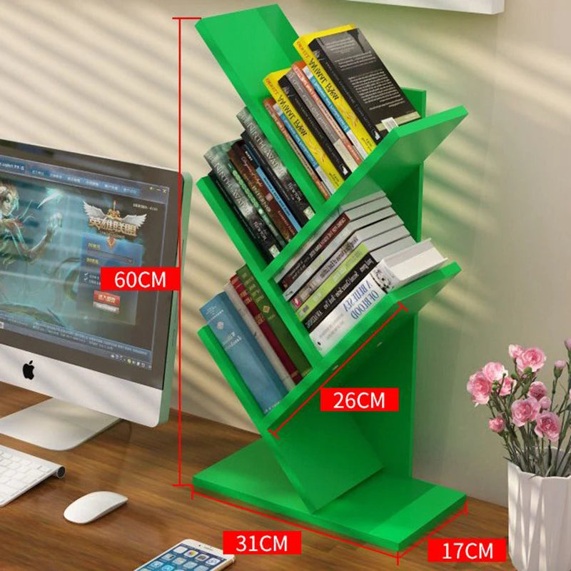 Tree-Shape Tabletop Bookshelf Organizer