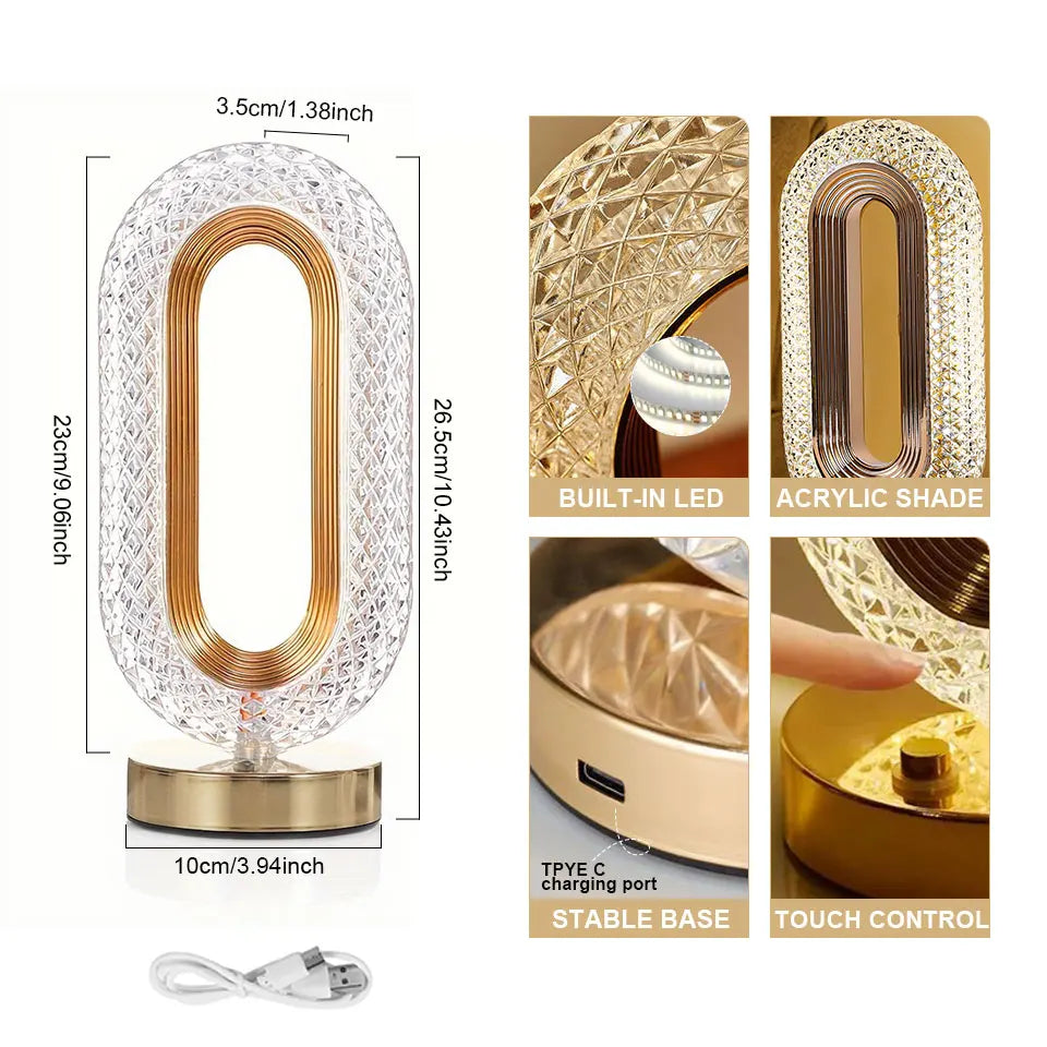 LED Table Lamp – USB Rechargeable