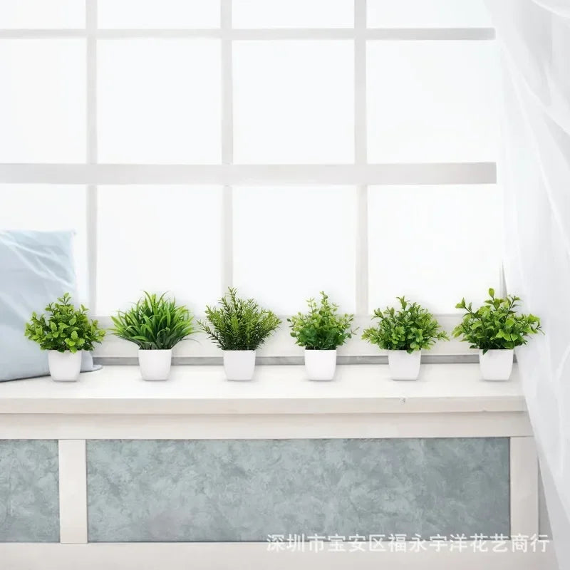 Artificial Bonsai Eucalyptus Plant – Potted Indoor & Outdoor Decor