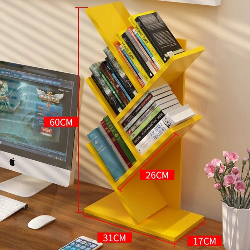 Tree-Shape Tabletop Bookshelf Organizer