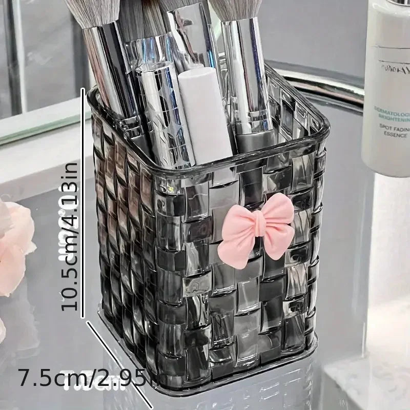 Clear Acrylic Desk Organizer with Bow