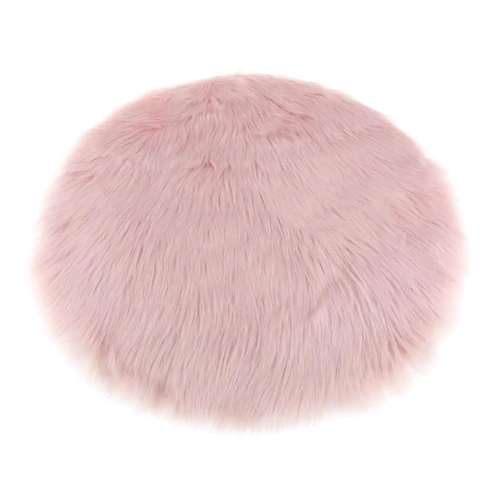 Soft Faux Sheepskin Area Rug – Small Plush Fur Carpet for Bedroom & Home Décor