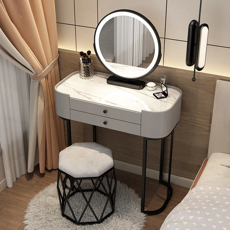 Light Luxury Modern Dressing Table with Mirror