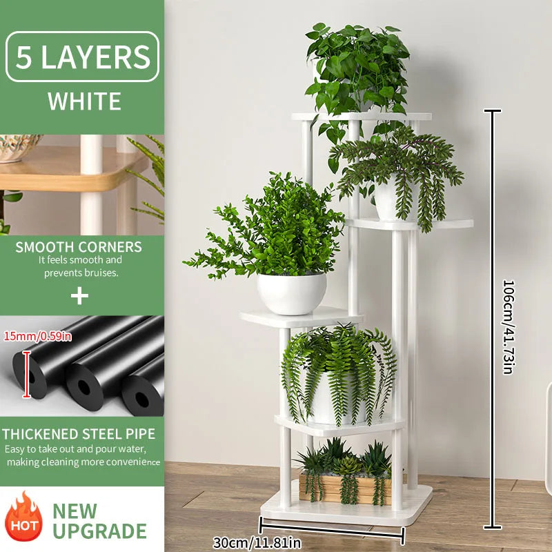 Wooden Multi-Tier Plant Stand