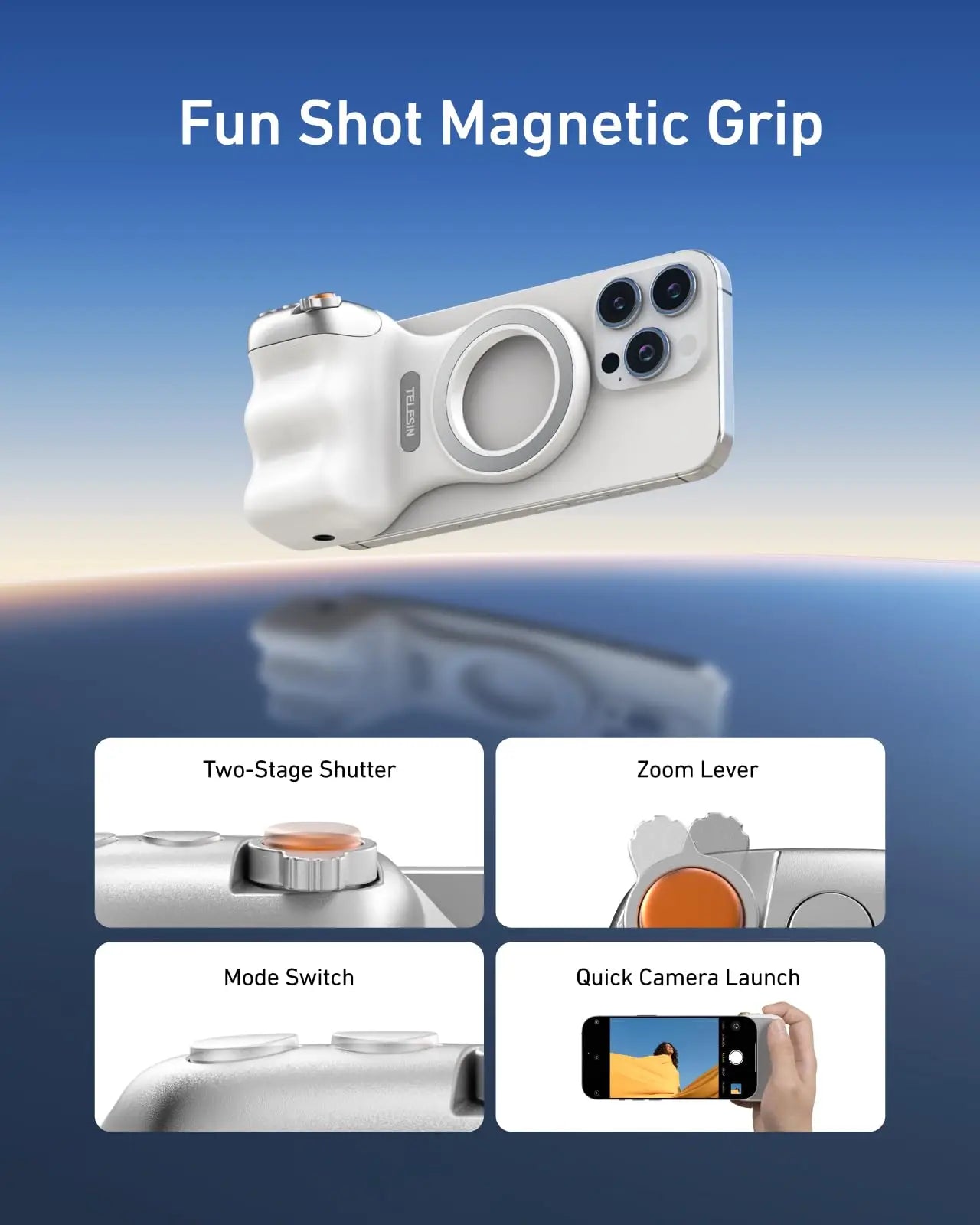Fun Shot Magnetic Grip for iPhone & Android