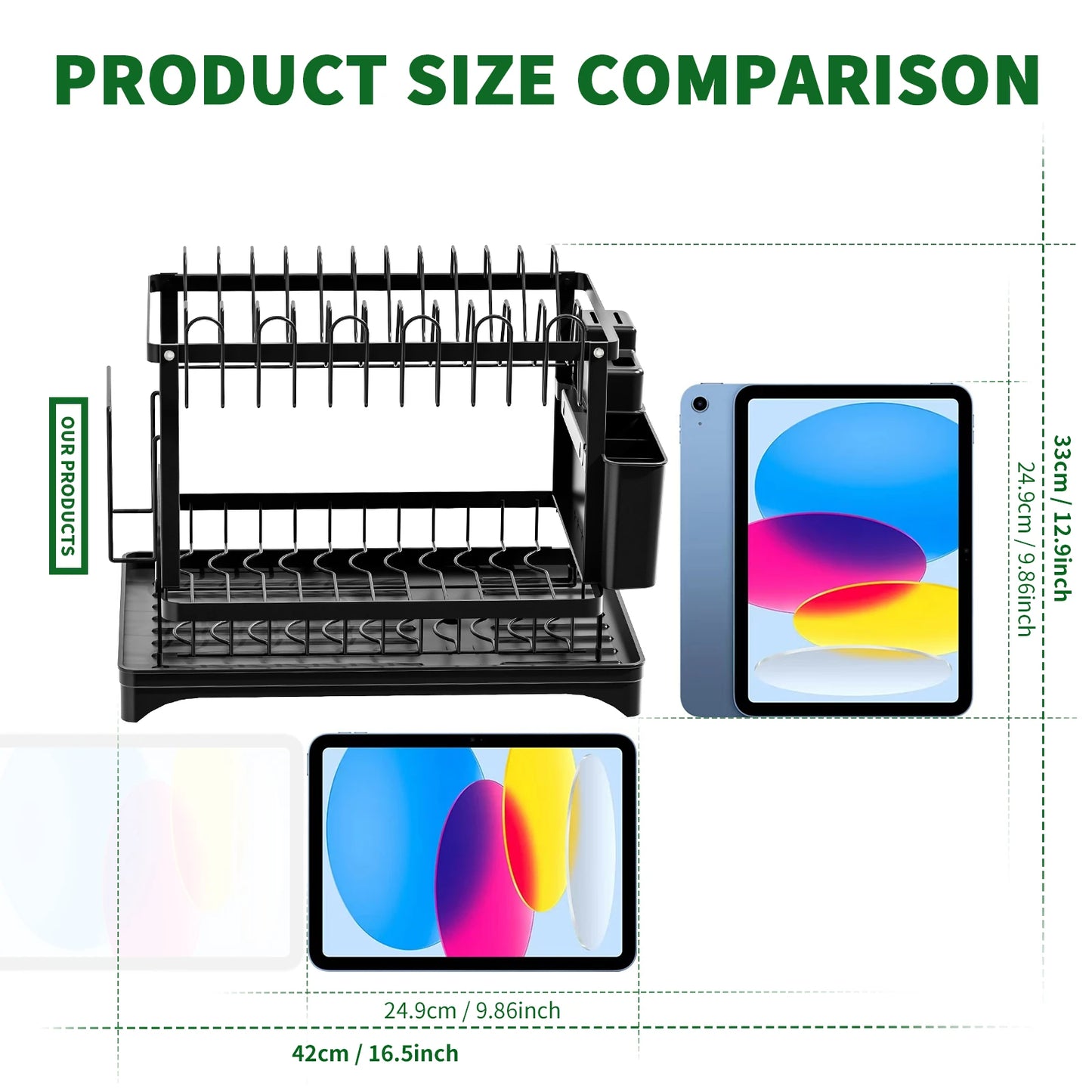 2-Tier Dish Drying Rack