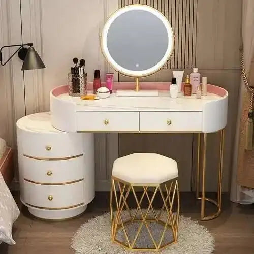 Nordic LED Makeup Dressing Table Set
