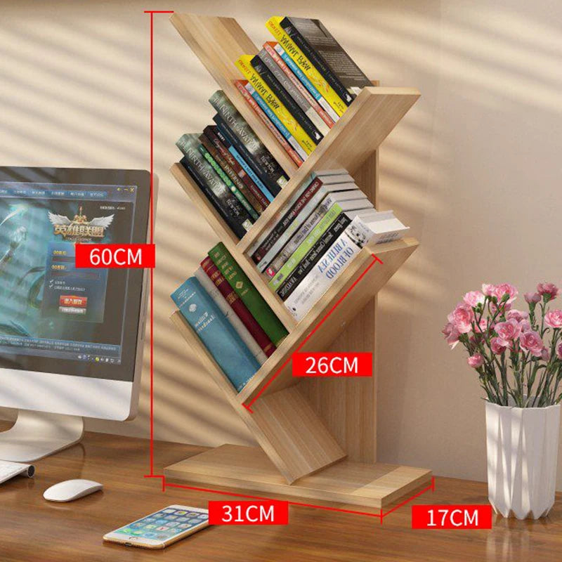 Tree-Shape Tabletop Bookshelf Organizer