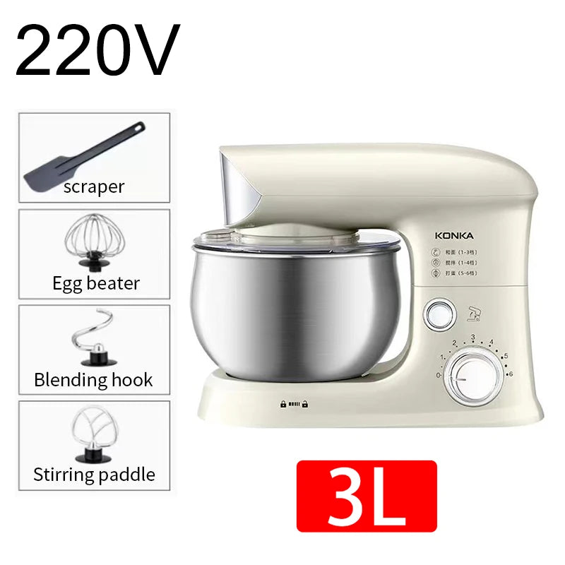 Multifunctional Chef Machine – Automatic Dough Kneader & Egg Beater (3L)