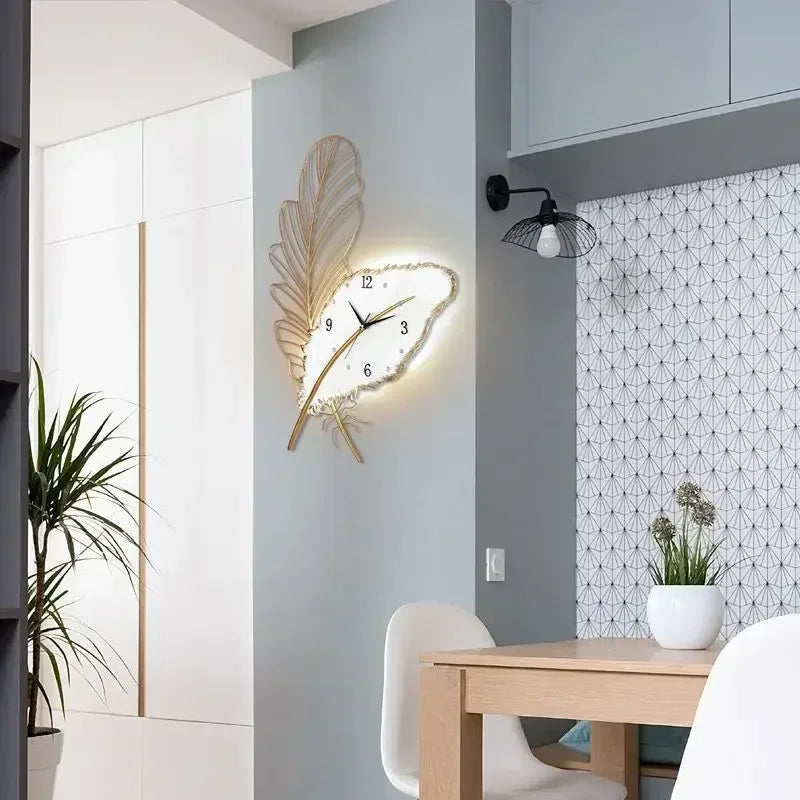 Luxury Feather Wall Clock