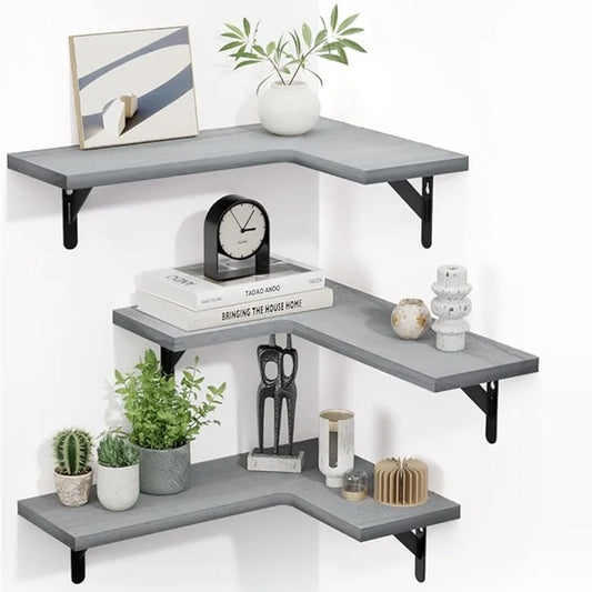 Rustic Paulownia Wood Wall Shelf