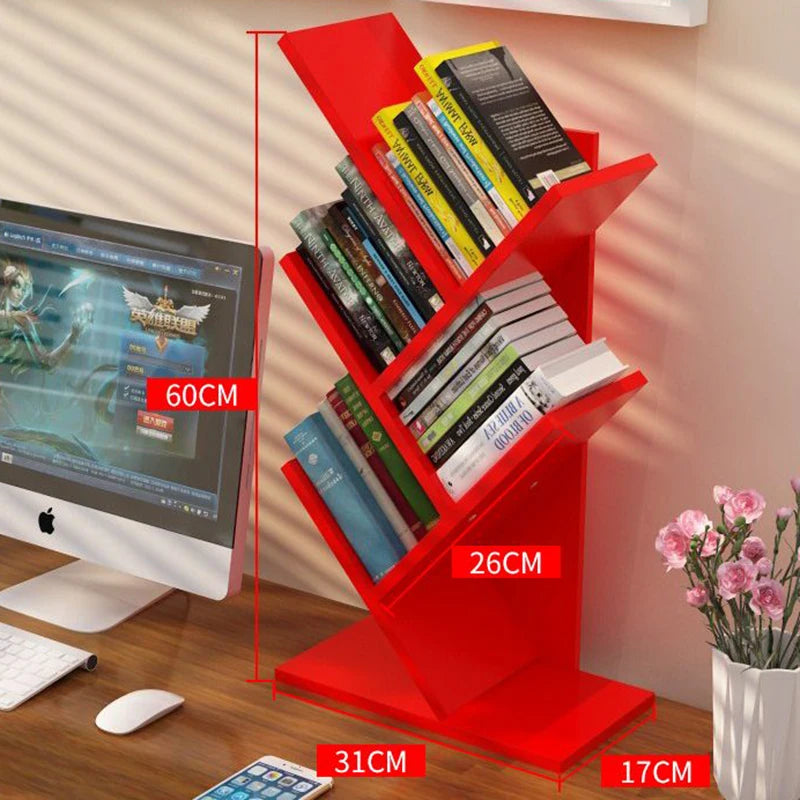 Tree-Shape Tabletop Bookshelf Organizer