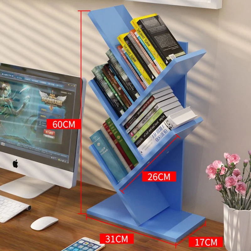 Tree-Shape Tabletop Bookshelf Organizer