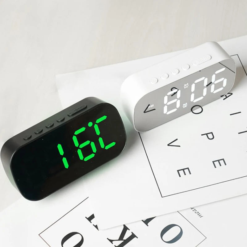LED Digital Desktop Alarm Clock – Minimalist Electronic Clock for Bedroom & Living Room