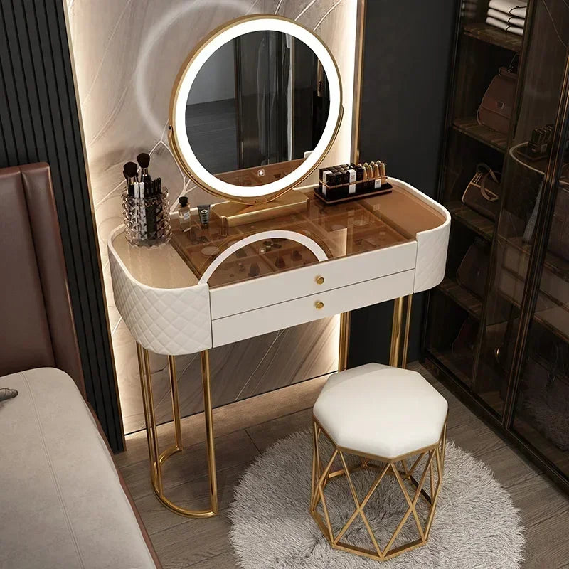 Luxury LED Makeup Dressing Table Mirror – White