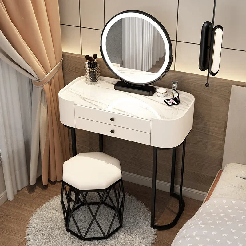 Light Luxury Modern Dressing Table with Mirror
