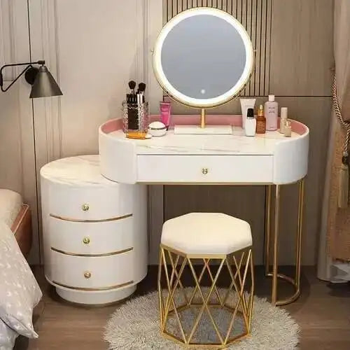 Nordic LED Makeup Dressing Table Set