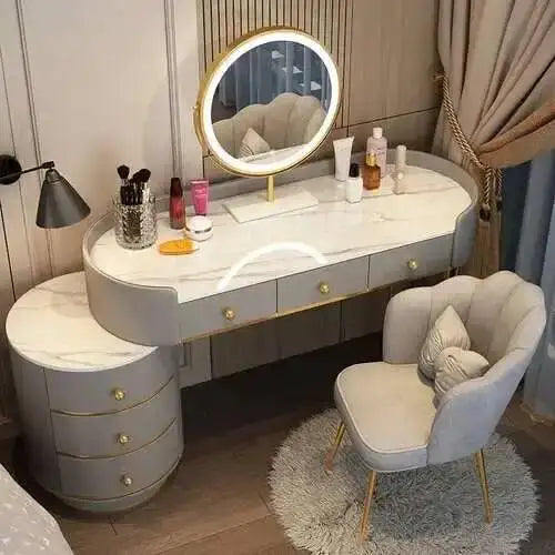 Nordic LED Makeup Dressing Table Set