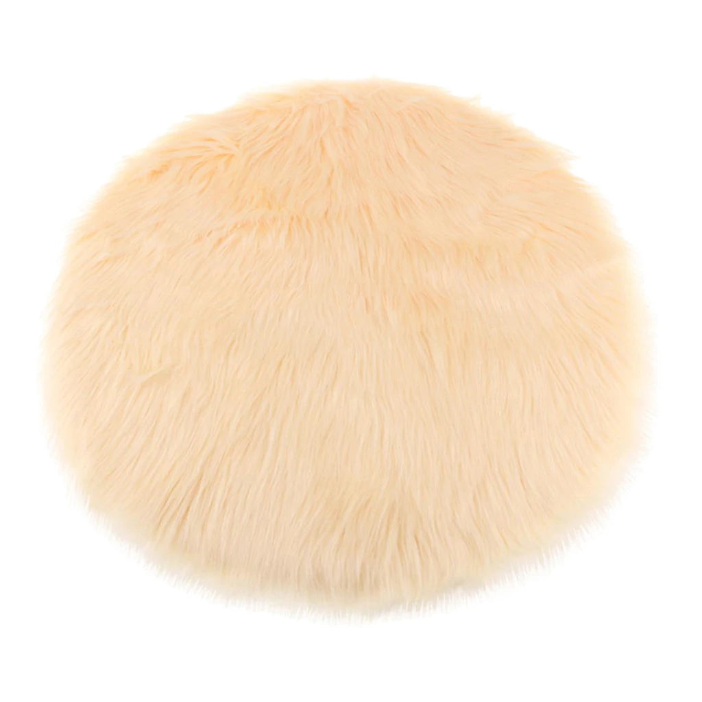 Soft Faux Sheepskin Area Rug – Small Plush Fur Carpet for Bedroom & Home Décor