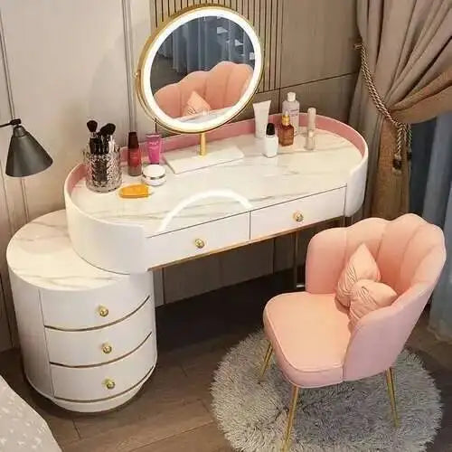 Nordic LED Makeup Dressing Table Set