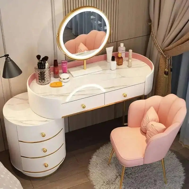 Nordic LED Makeup Dressing Table Set