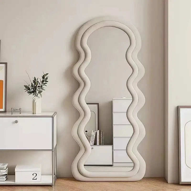 Wave Full-Length Mirror – Modern Irregular Standing Mirror for Home & Boutiques