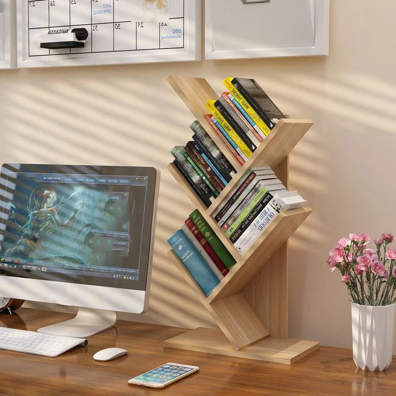 Tree-Shape Tabletop Bookshelf Organizer