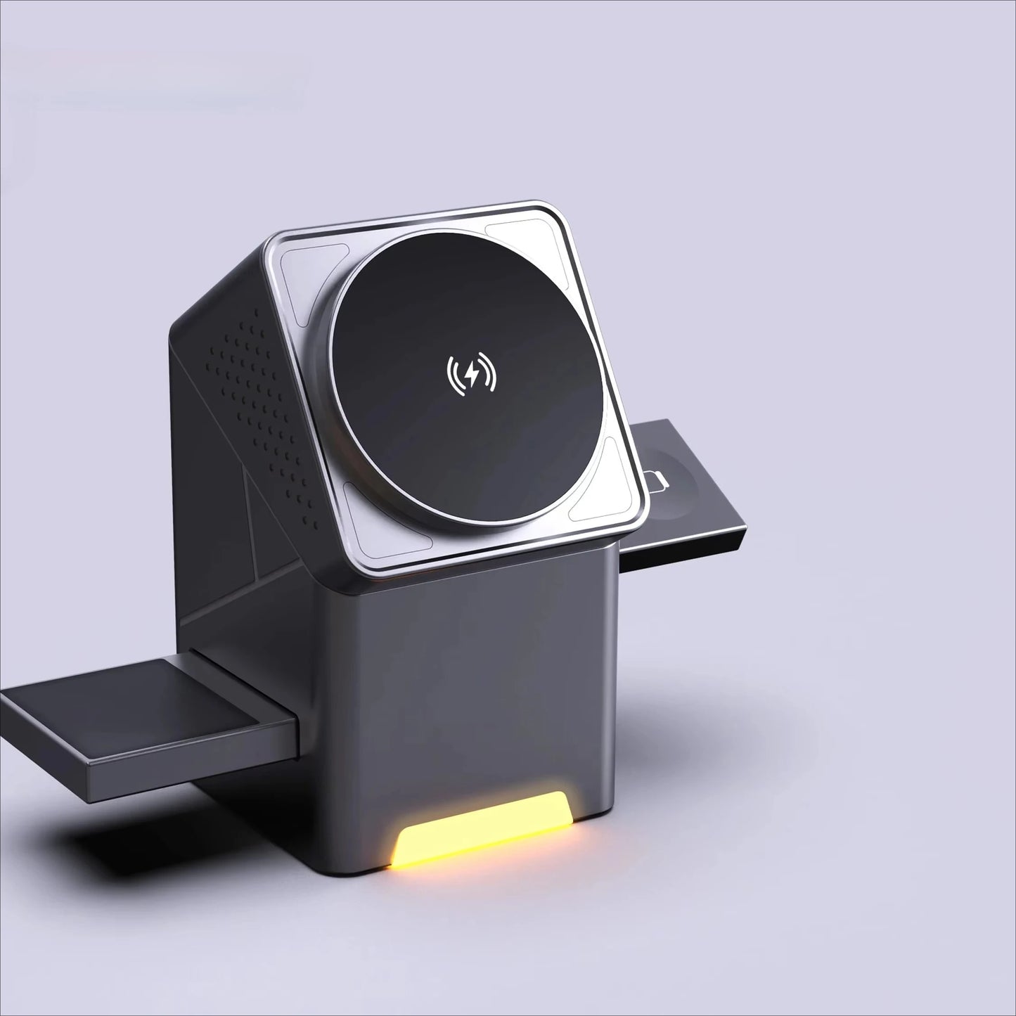 3-in-1 Wireless Charger – Automatic Rotation Fast Charging Dock