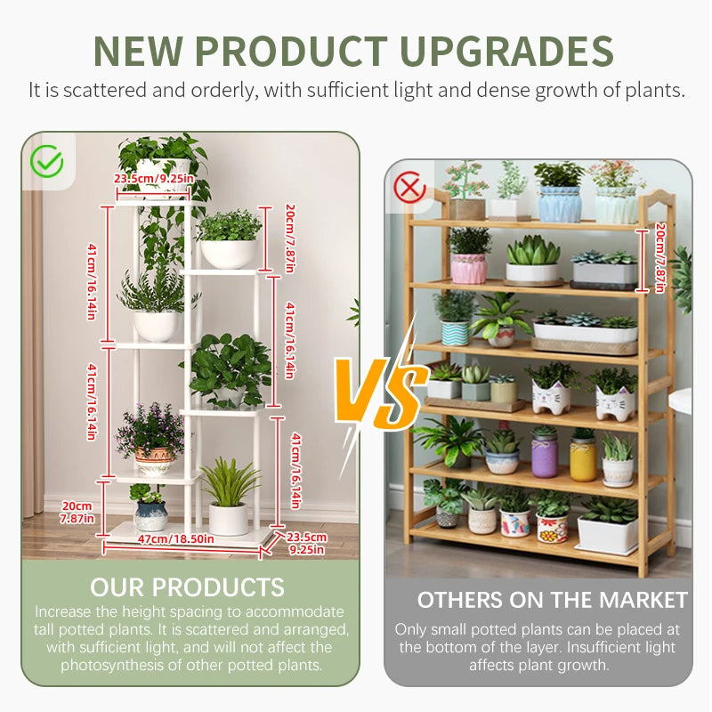 Wooden Multi-Layer Plant Stand