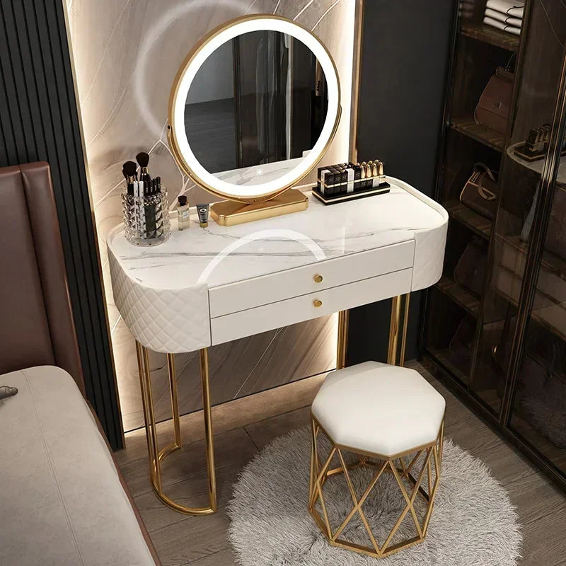 Luxury LED Makeup Dressing Table Mirror – White