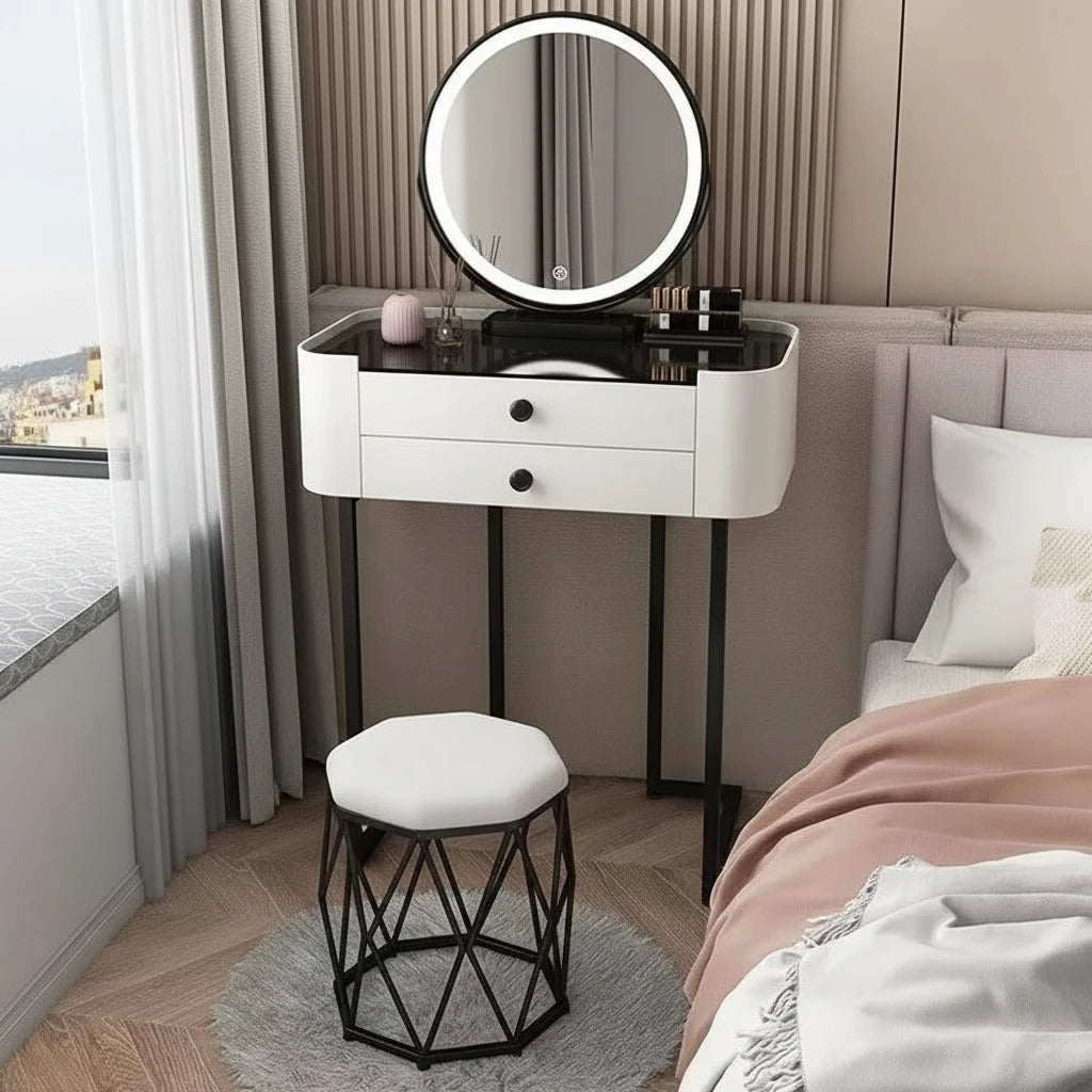 Light Luxury Modern Dressing Table with Mirror