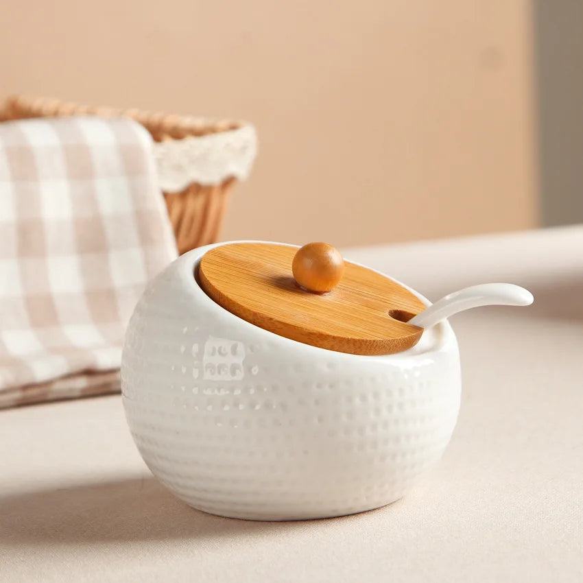 Ceramic Seasoning Jar with Lid