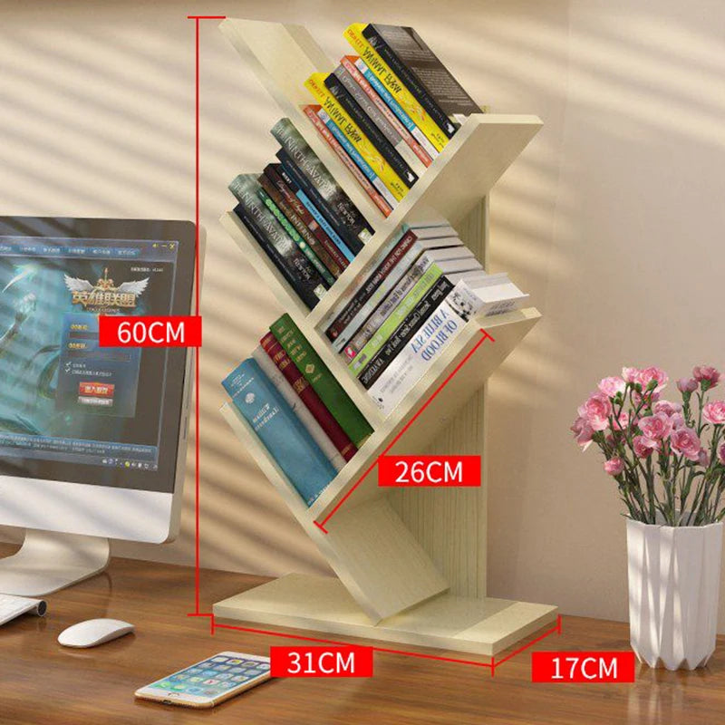 Tree-Shape Tabletop Bookshelf Organizer