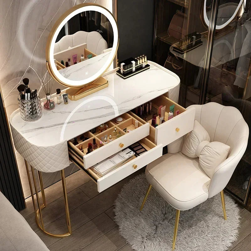 Luxury LED Makeup Dressing Table Mirror – White