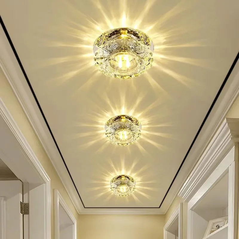 Crystal Flush Ceiling Light