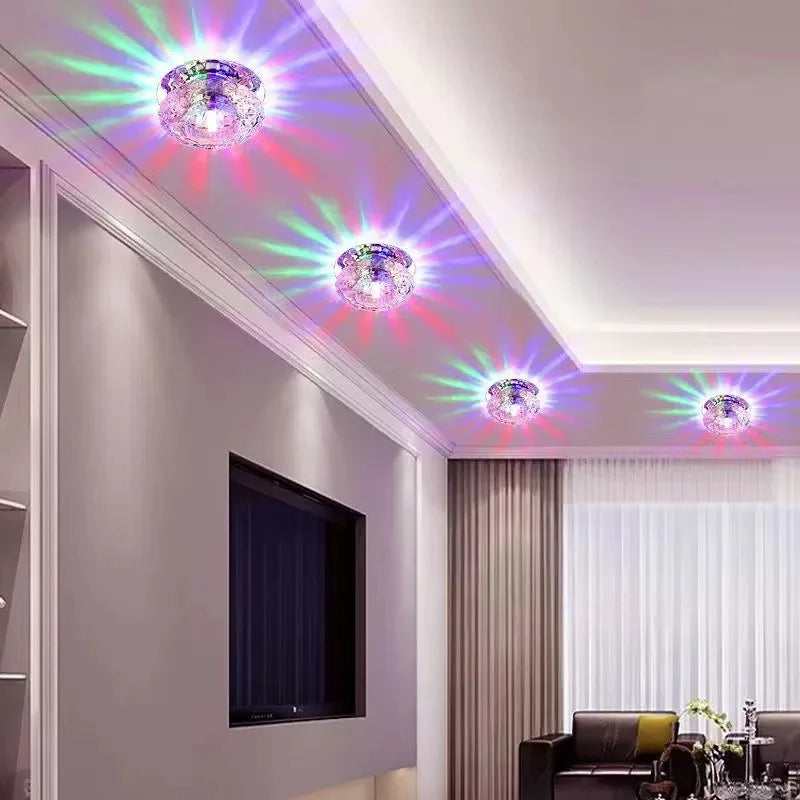 Crystal Flush Ceiling Light