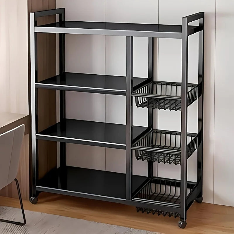 Heavy-Duty 4-Tier Metal Mesh Rack