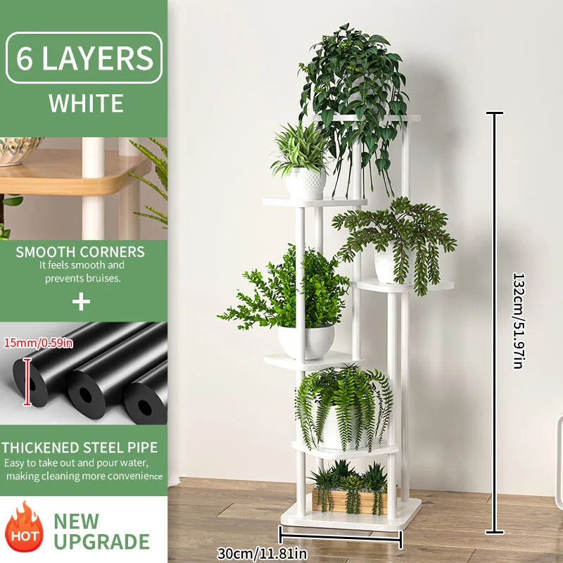 Wooden Multi-Tier Plant Stand