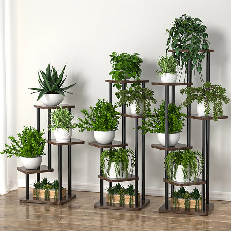 Wooden Multi-Layer Plant Stand