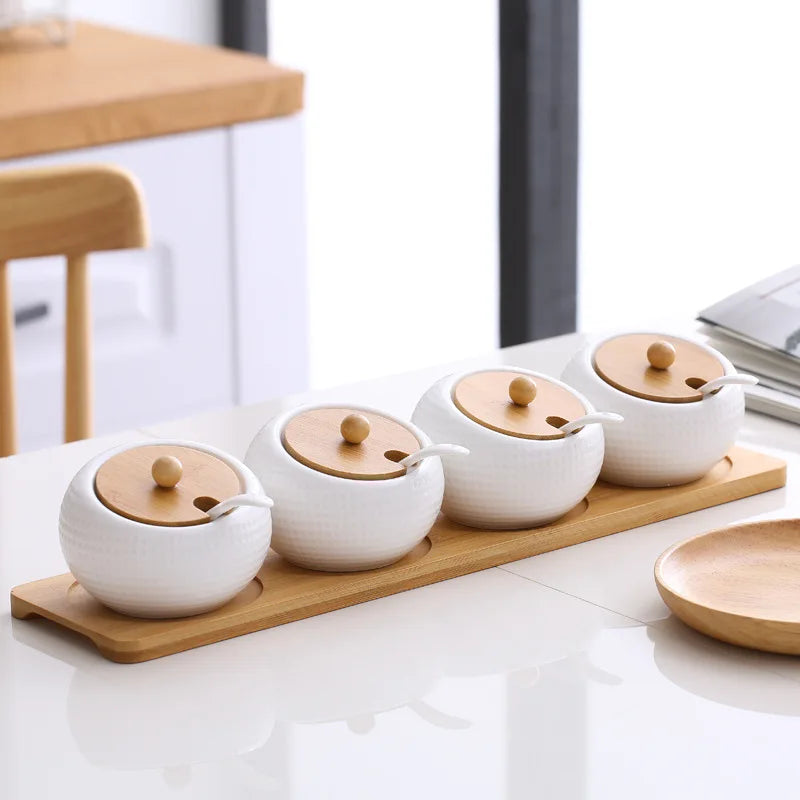 Ceramic Seasoning Jar with Lid