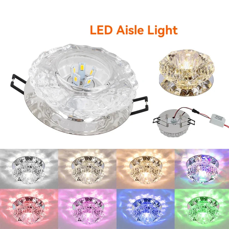 Crystal Flush Ceiling Light